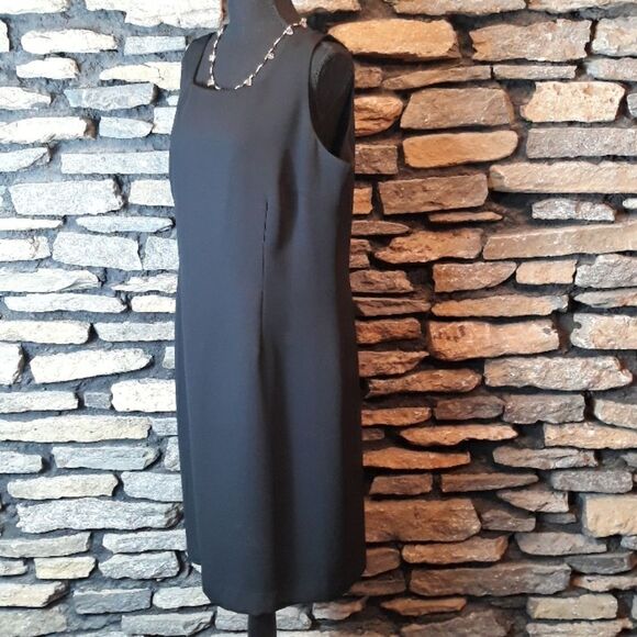 Laura Scott basic sleeveless black dress sz 16 - Picture 6 of 7